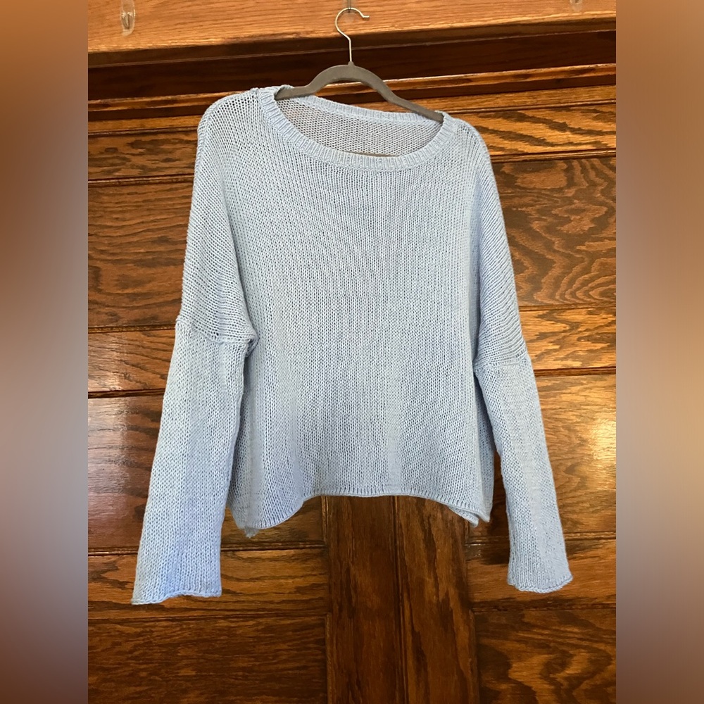 Light blue sweater  (like wooden ships but no tag)